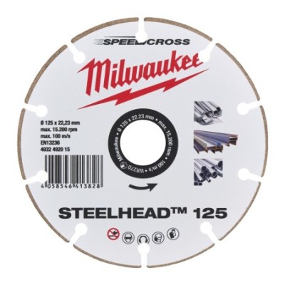 Disc diamantat Premium STEELHEAD 125x22.23x1.5 mm, Milwaukee, cod 4932492015